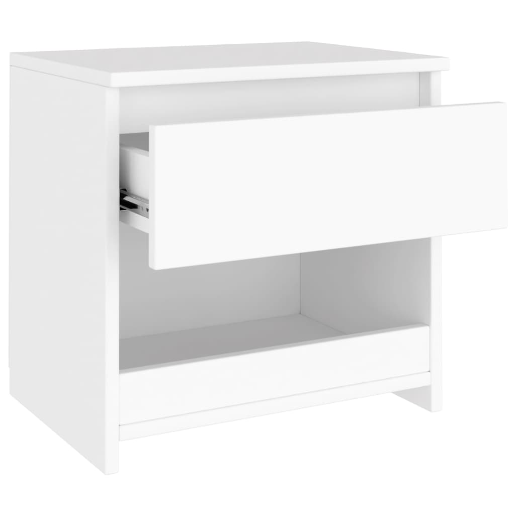 Bedside Cabinets 2 pcs White 40x30x39 cm Engineered Wood