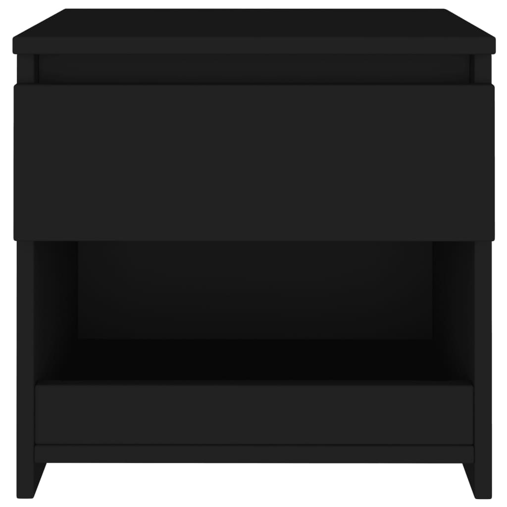 Bedside Cabinet Black 40x30x39 cm Engineered Wood