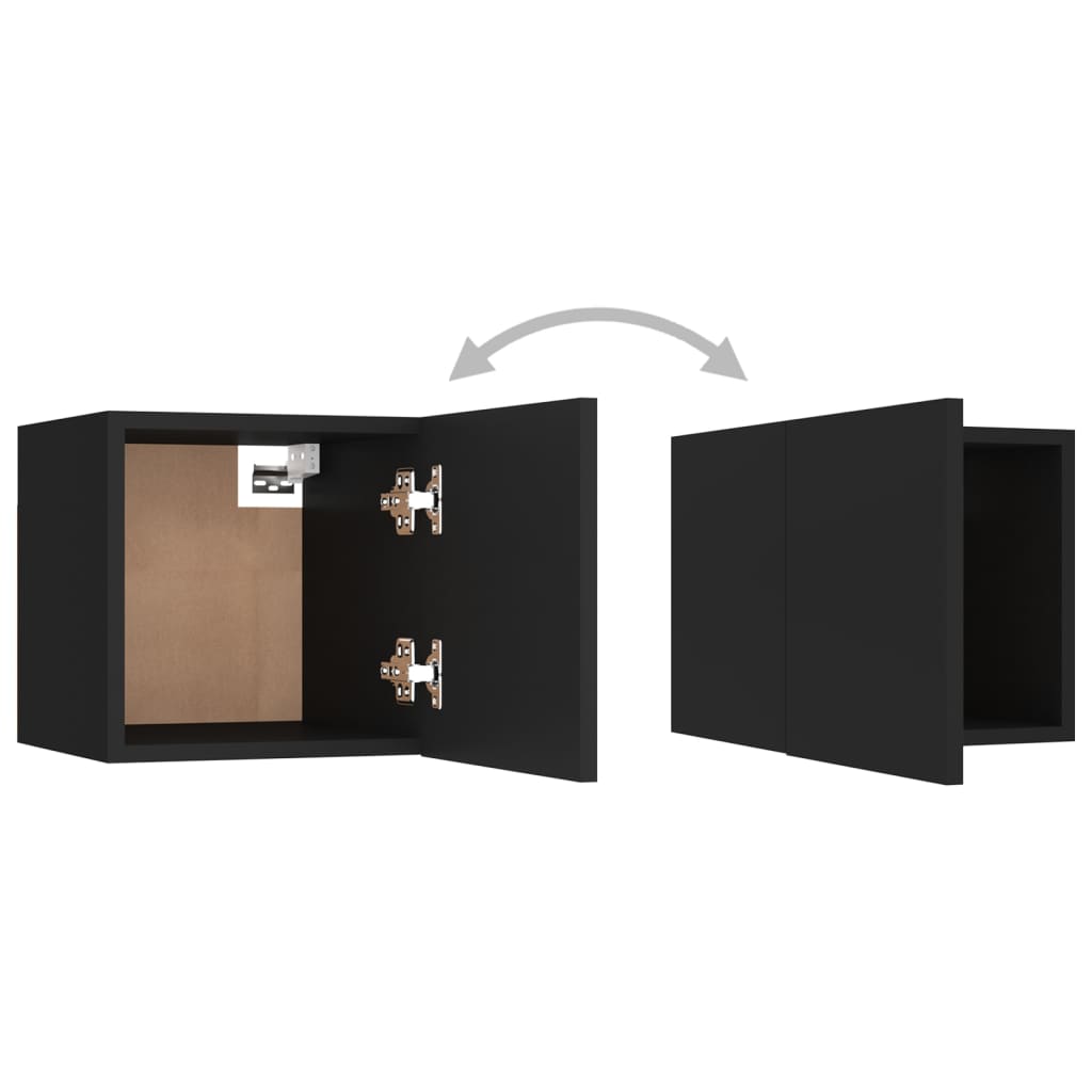 Wall Mounted TV Cabinet Black 30.5x30x30 cm