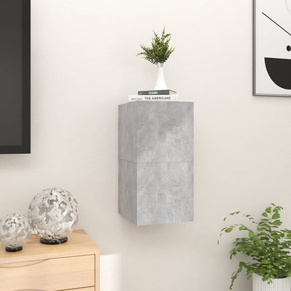 Wall Mounted TV Cabinets 2 pcs Concrete Grey 30.5x30x30 cm