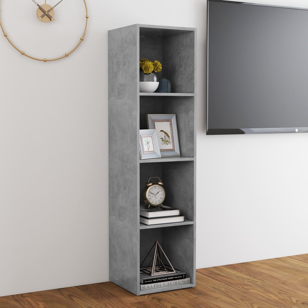 TV Cabinet Concrete Grey 142.5x35x36.5 cm Engineered Wood