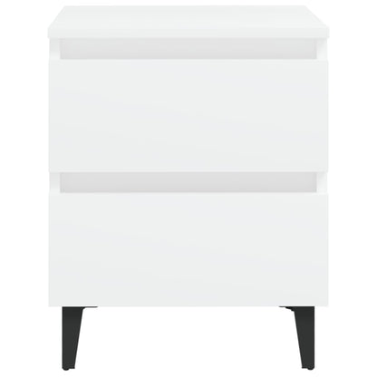 Bed Cabinet White 40x35x50 cm Engineered Wood