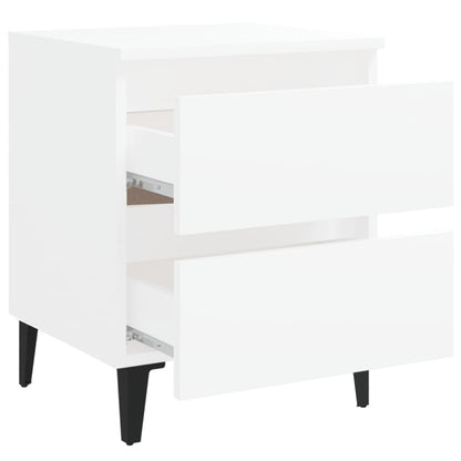 Bed Cabinet White 40x35x50 cm Engineered Wood