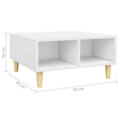 Coffee Table White 60x60x30 cm Engineered Wood