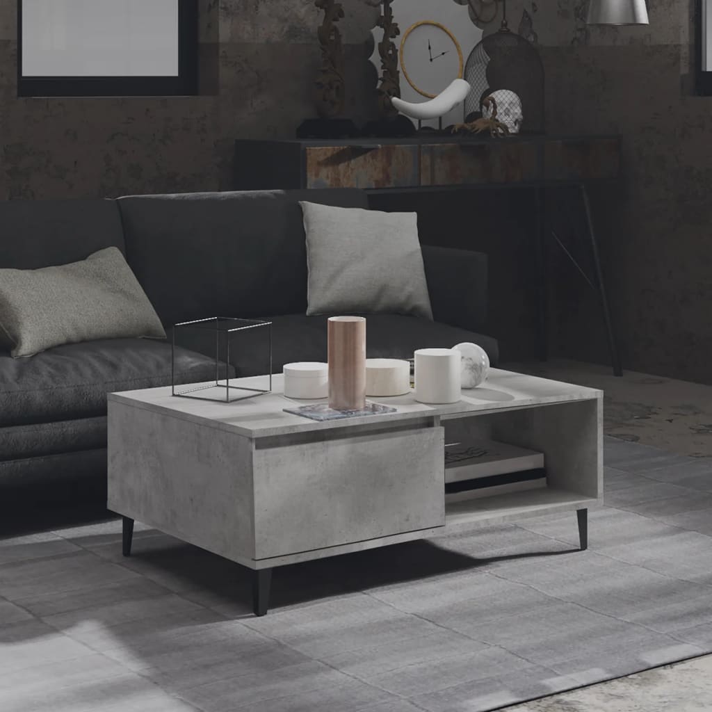 Coffee Table Concrete Grey 90x60x35 cm Engineered Wood