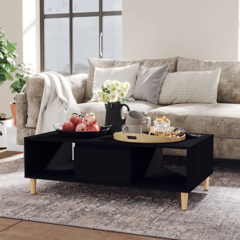 Coffee Table Black 103.5x60x35 cm Engineered Wood