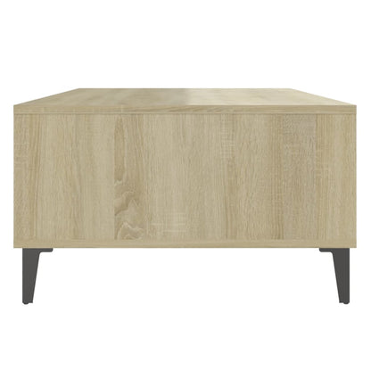 Coffee Table White and Sonoma Oak 103.5x60x35 cm Engineered Wood