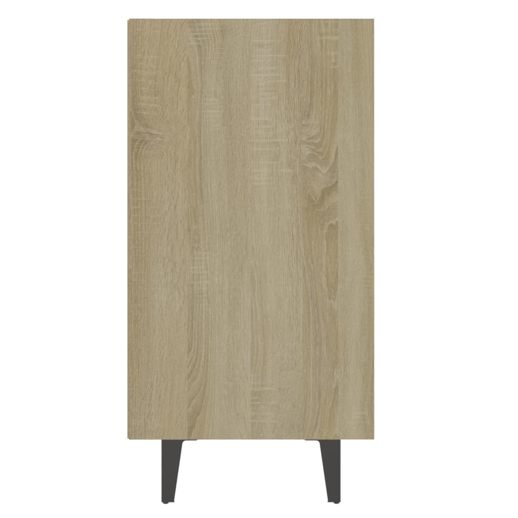 Sideboard White and Sonoma Oak 103.5x35x70 cm Engineered Wood