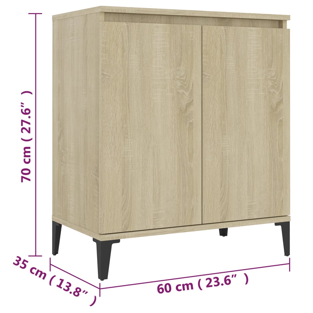 Sideboard Sonoma Oak 60x35x70 cm Engineered Wood