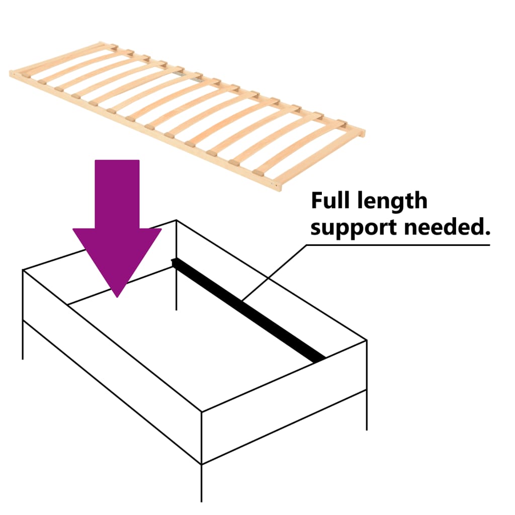 Slatted Bed Base with 13 Slats 70x200 cm