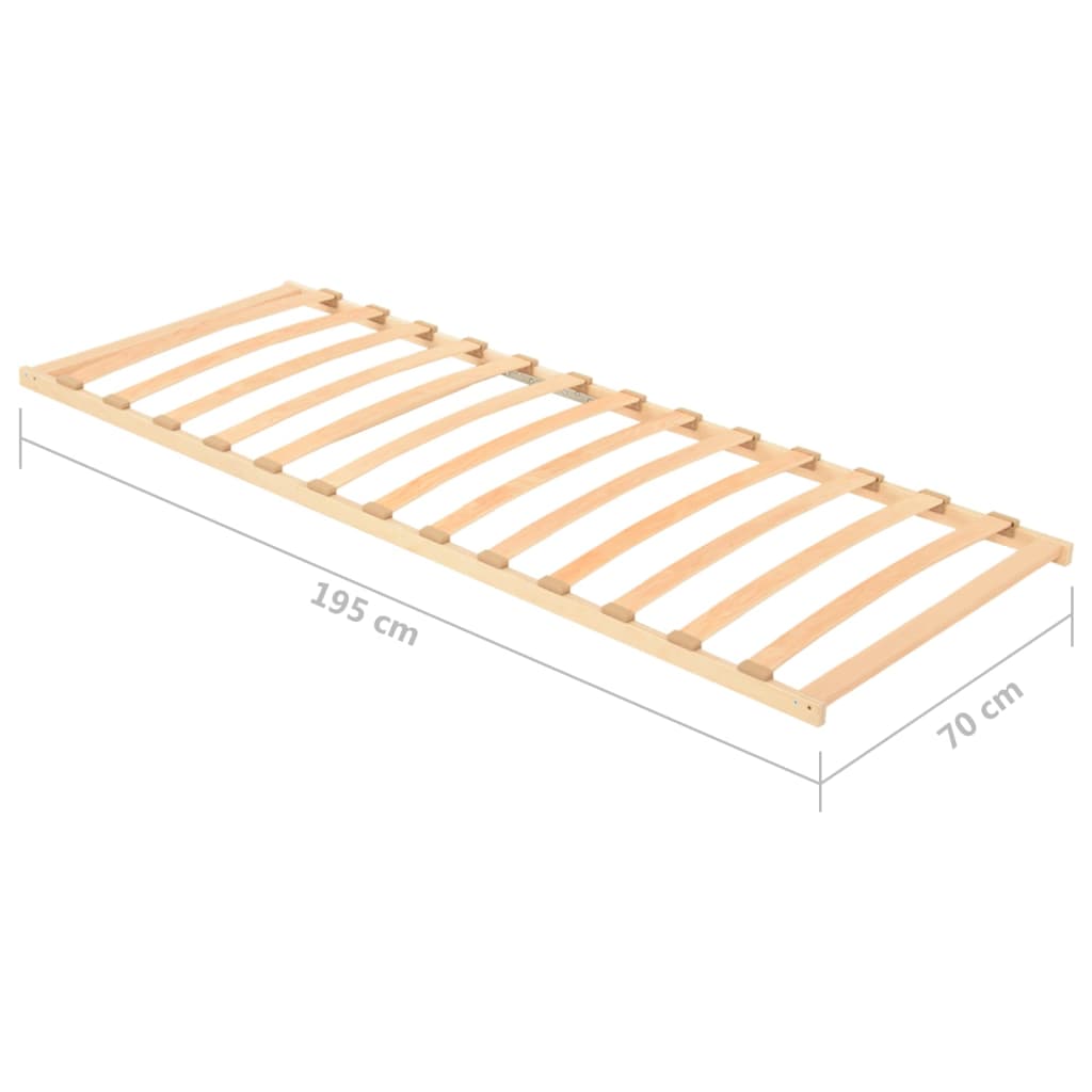 Slatted Bed Base with 13 Slats 70x200 cm