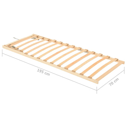 Slatted Bed without Mattress Base Adjustable Head 70x200cm