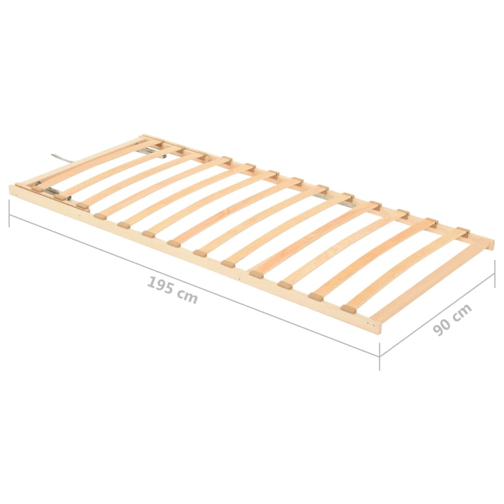 Slatted Bed without Mattress Base Adjustable Head 90x200cm