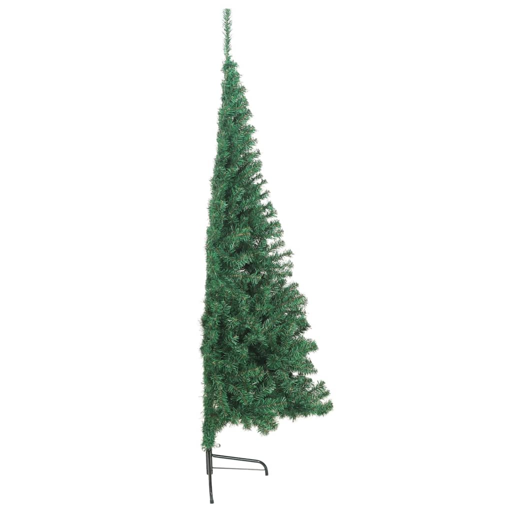 Artificial Half Christmas Tree with Stand Green 240 cm PVC