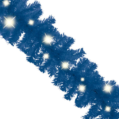 Christmas Garland with LED Lights 10 m Blue