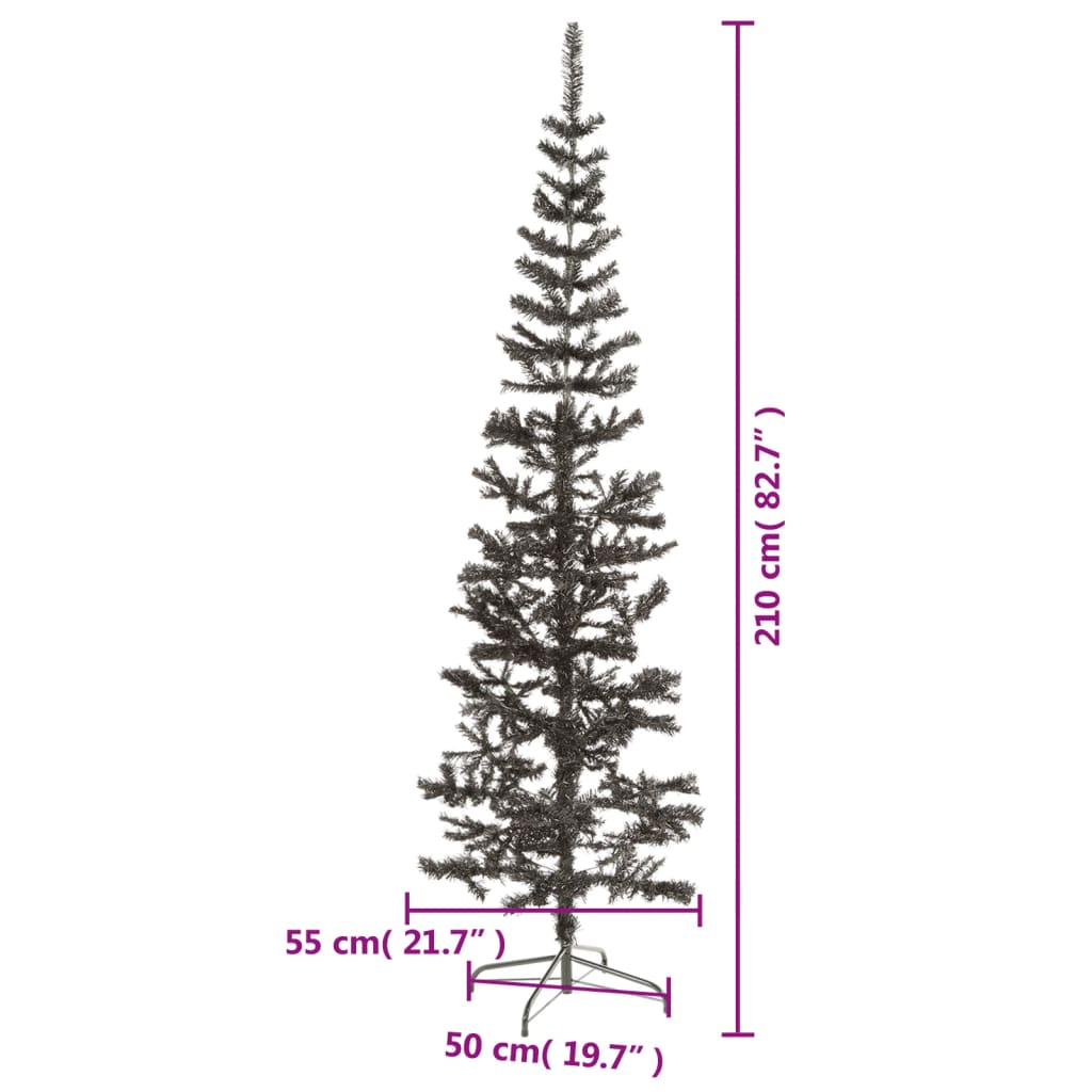 Slim Christmas Tree Black 210 cm