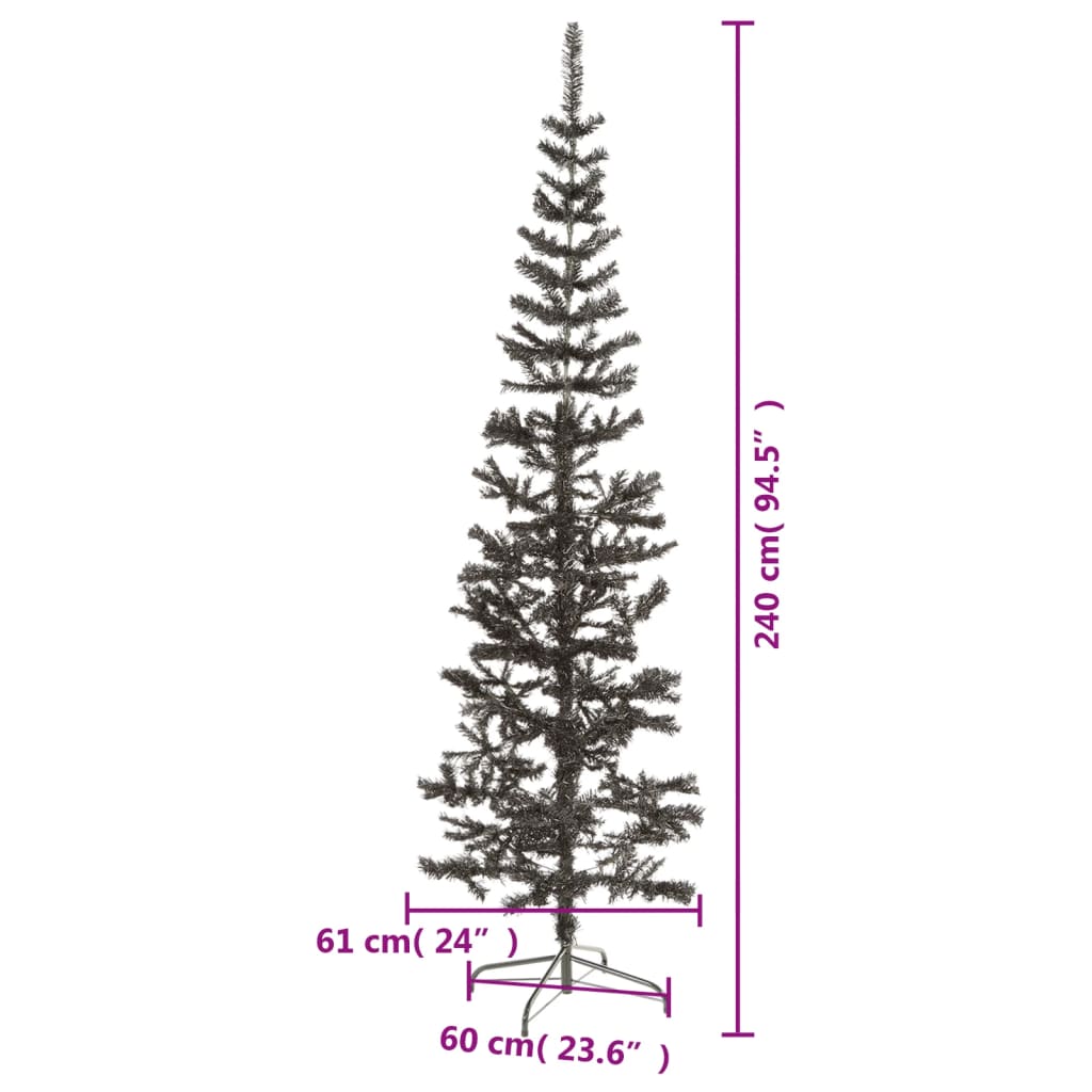 Slim Christmas Tree Black 240 cm