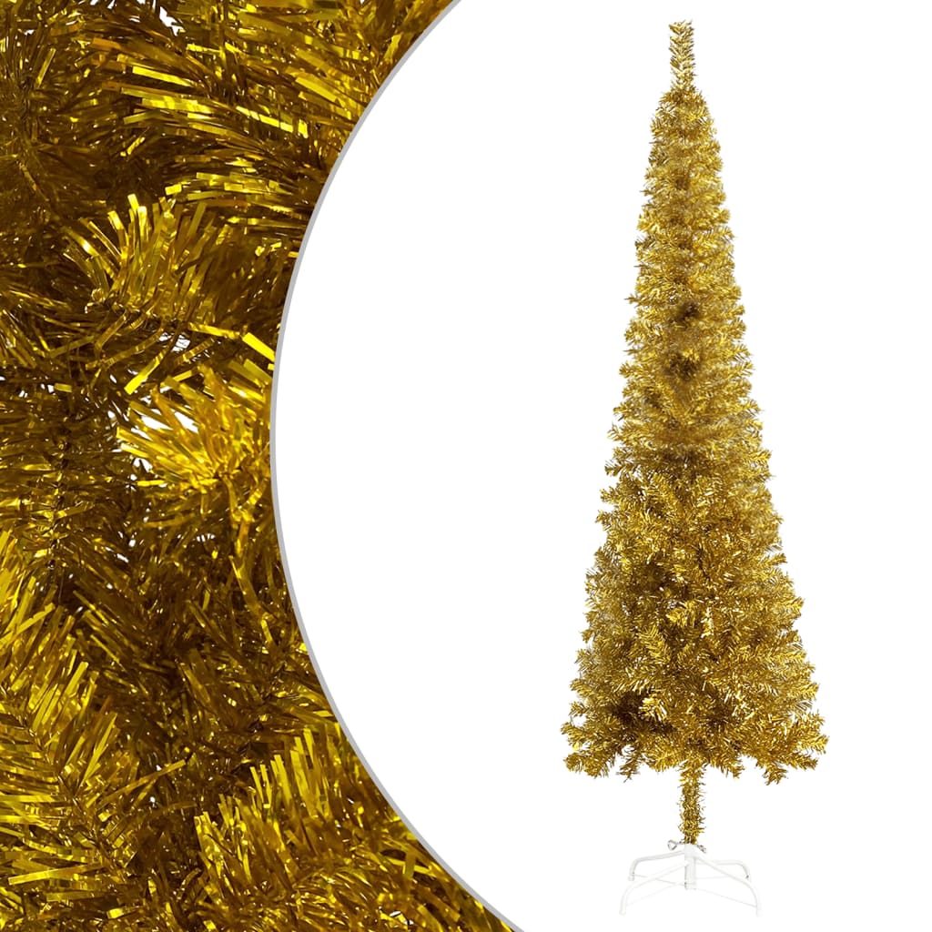 Slim Christmas Tree Gold 120 cm