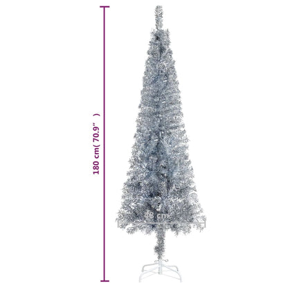 Slim Christmas Tree Silver 180 cm