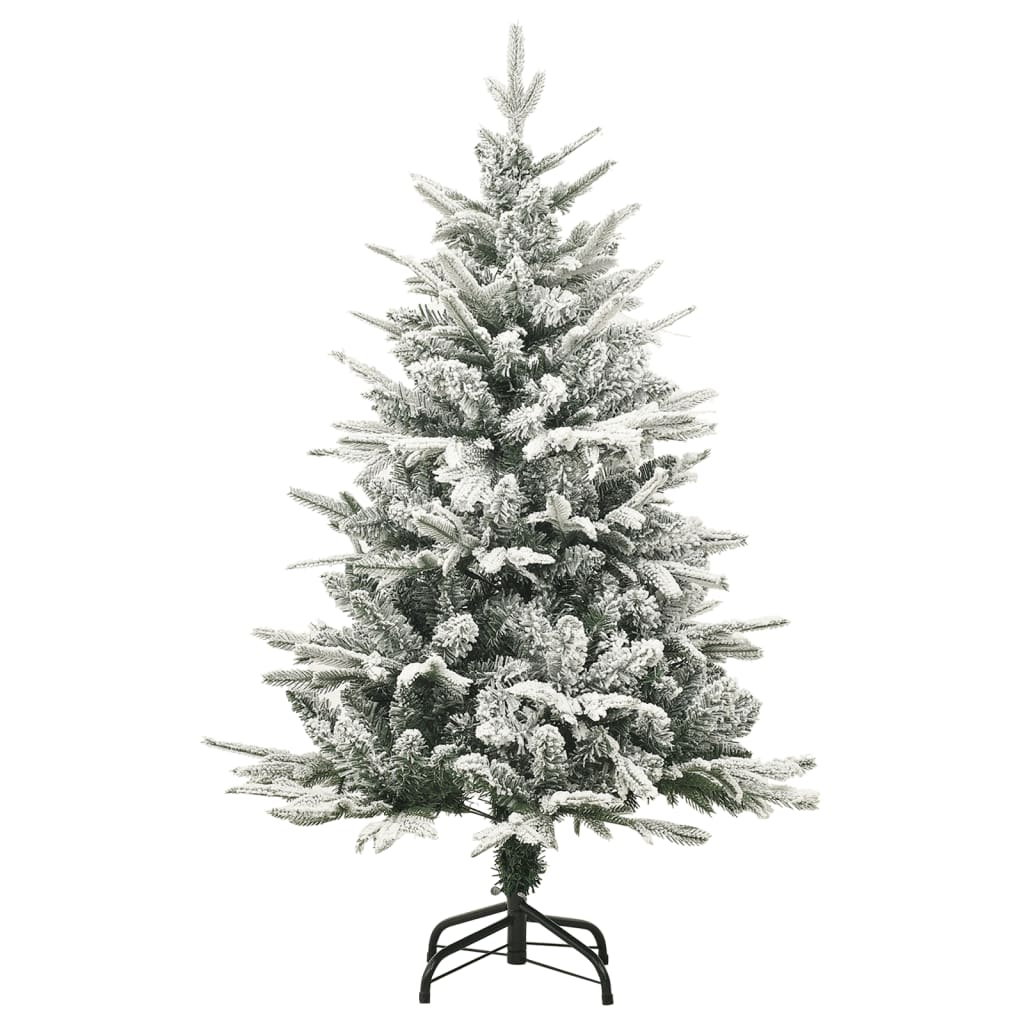 Artificial Christmas Tree with Flocked Snow Green 120 cm PVC&PE