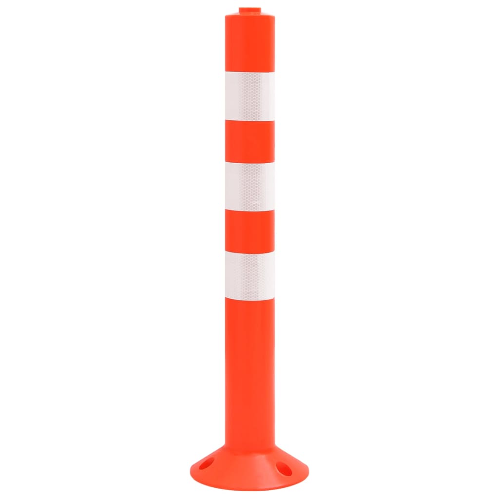 Traffic Control Bollards 10 pcs 75 cm PE