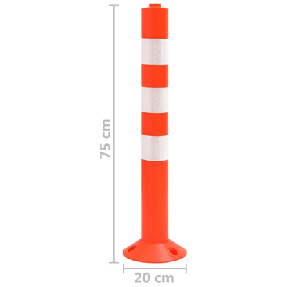 Traffic Control Bollards 10 pcs 75 cm PE