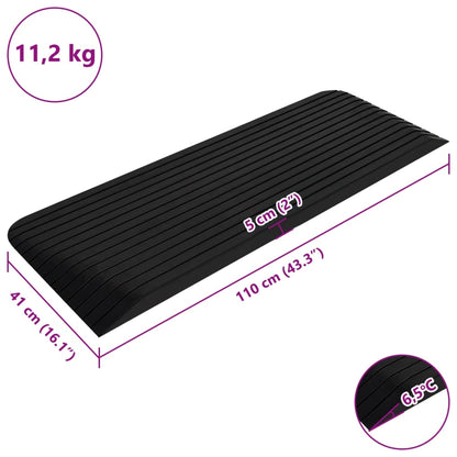 Threshold Ramp 110x41x5 cm Rubber