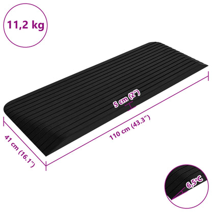 Threshold Ramps 2 pcs 110x41x5 cm Rubber