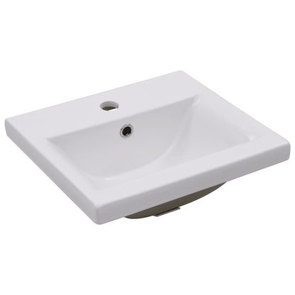 Sink Cabinet with Built-in Basin Grey Engineered Wood