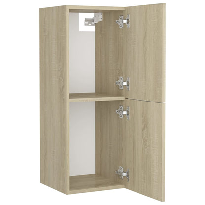 Bathroom Furniture Set Sonoma Oak Engineered Wood