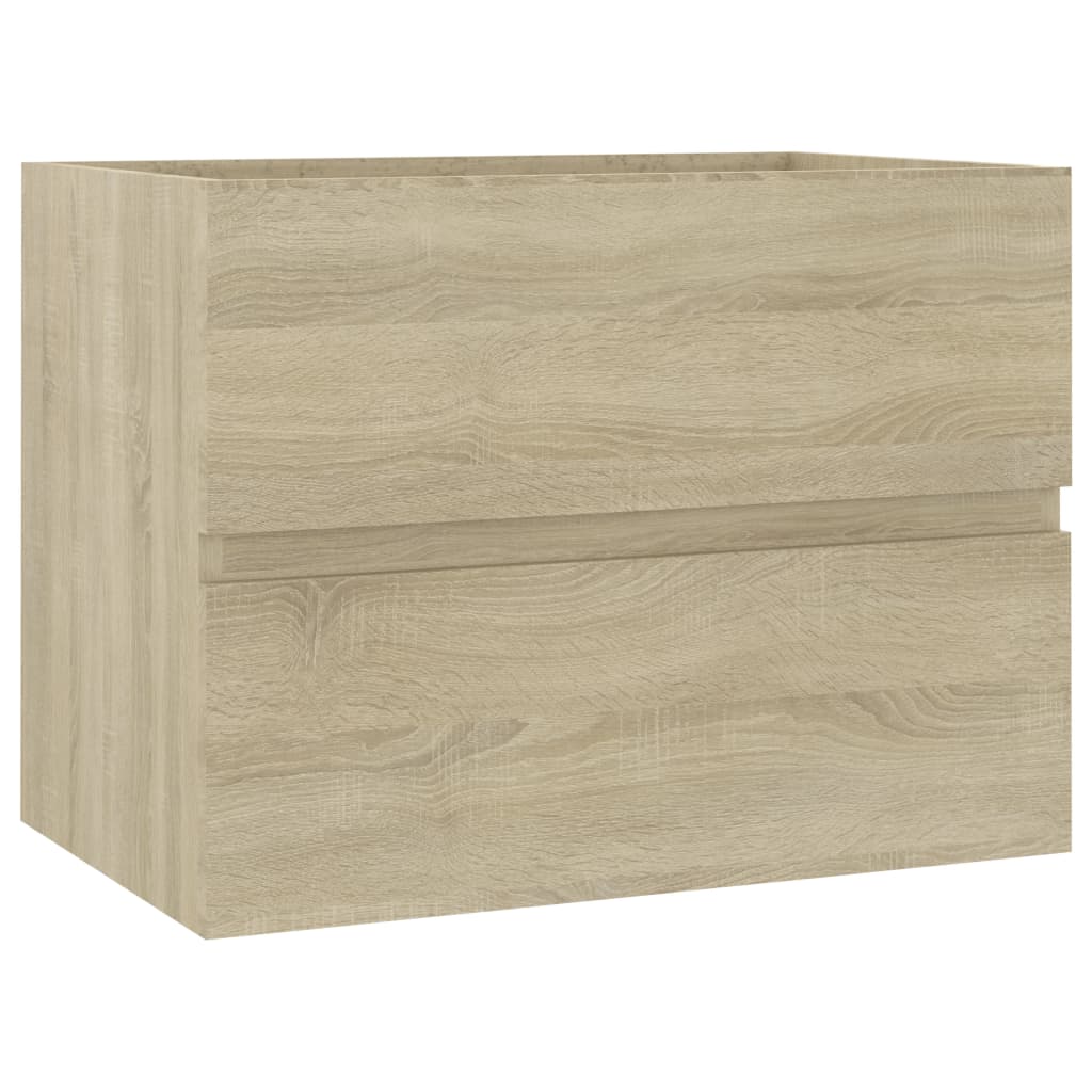 Sink Cabinet with Built-in Basin Sonoma Oak Engineered Wood