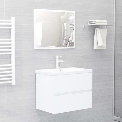 Bathroom Furniture Set White Engineered Wood