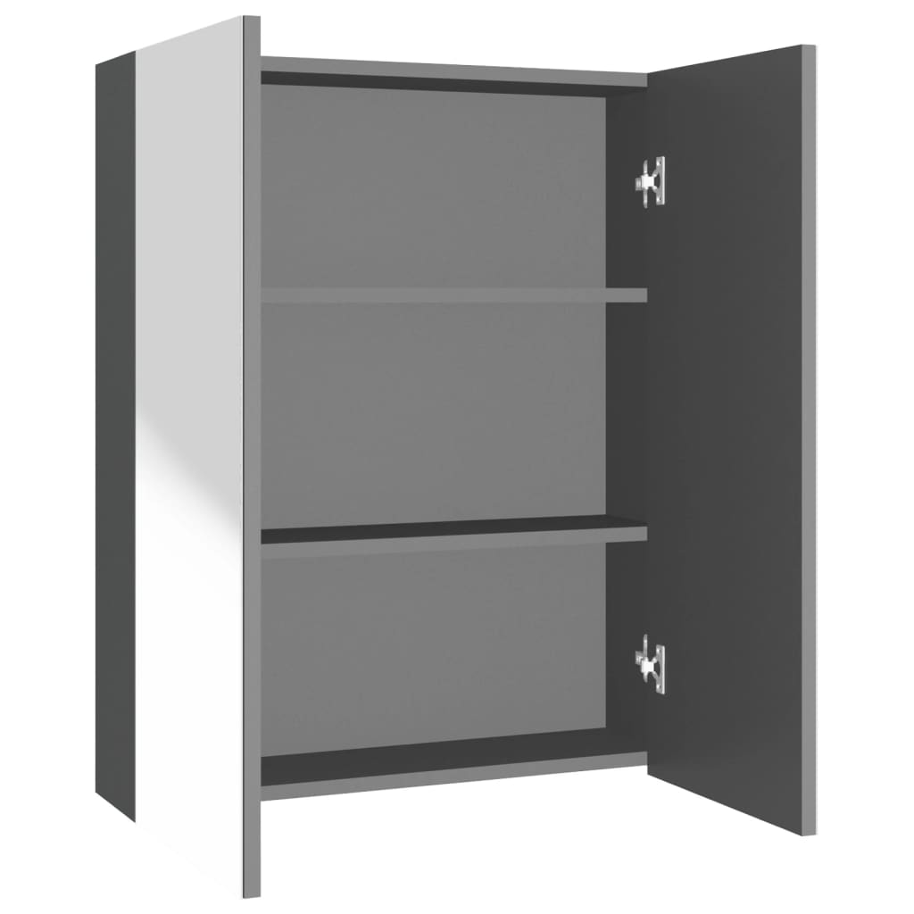 Bathroom Mirror Cabinet 60x15x75 cm MDF Anthracite