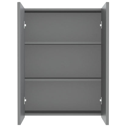 Bathroom Mirror Cabinet 60x15x75 cm MDF Anthracite