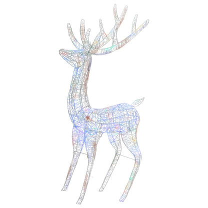 XXL Acrylic Christmas Reindeer 250 LED 180 cm Colourful