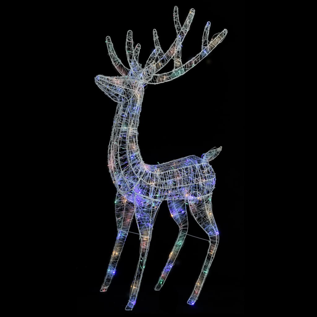 XXL Acrylic Christmas Reindeer 250 LED 180 cm Colourful