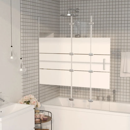 Folding Shower Enclosure ESG 120x140 cm White