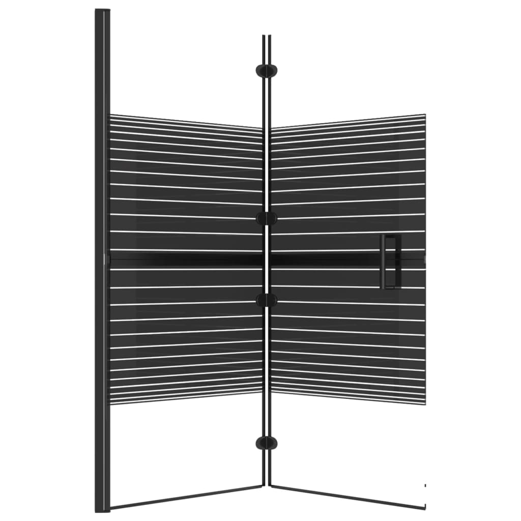 Folding Shower Enclosure ESG 120x140 cm Black