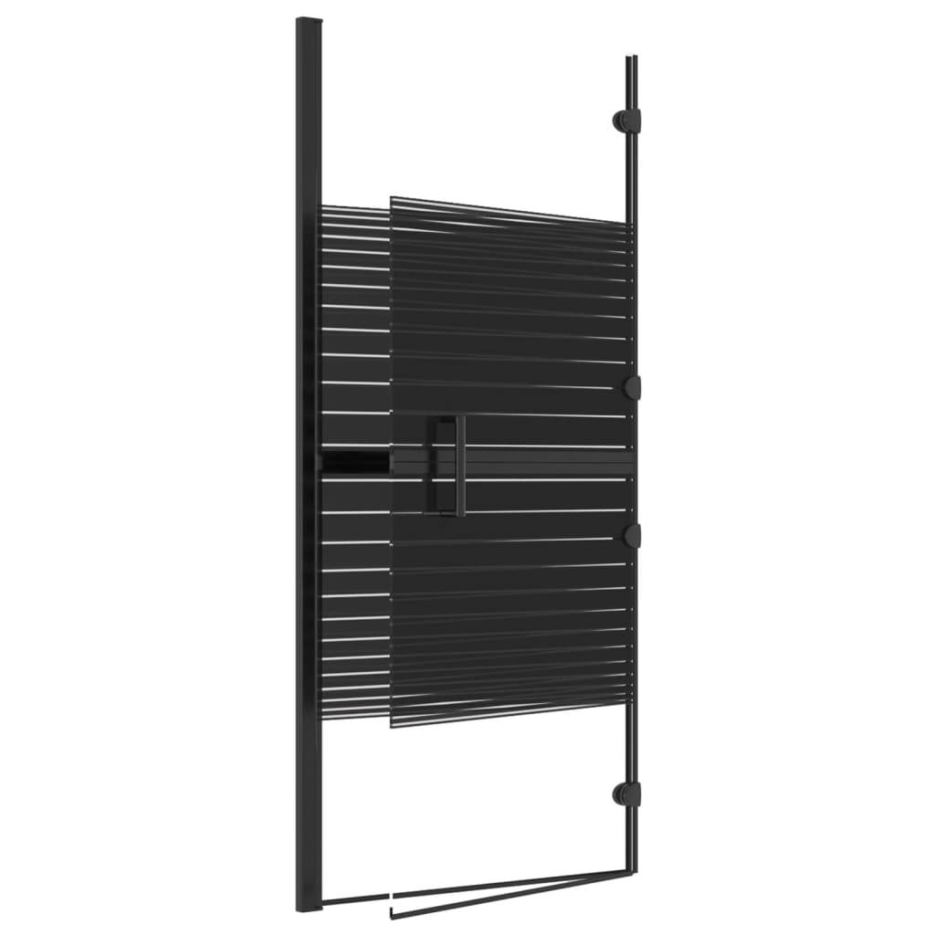 Folding Shower Enclosure ESG 120x140 cm Black