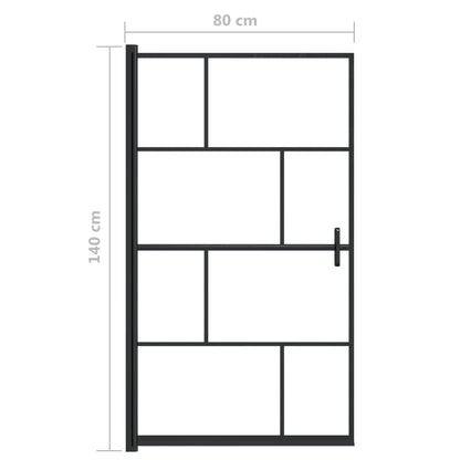 Shower Enclosure ESG 80x140 cm Black