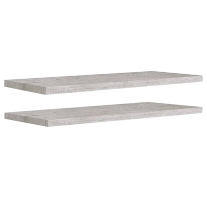 Floating Wall Shelves 2 pcs Concrete Grey 90x23.5x3.8 cm MDF