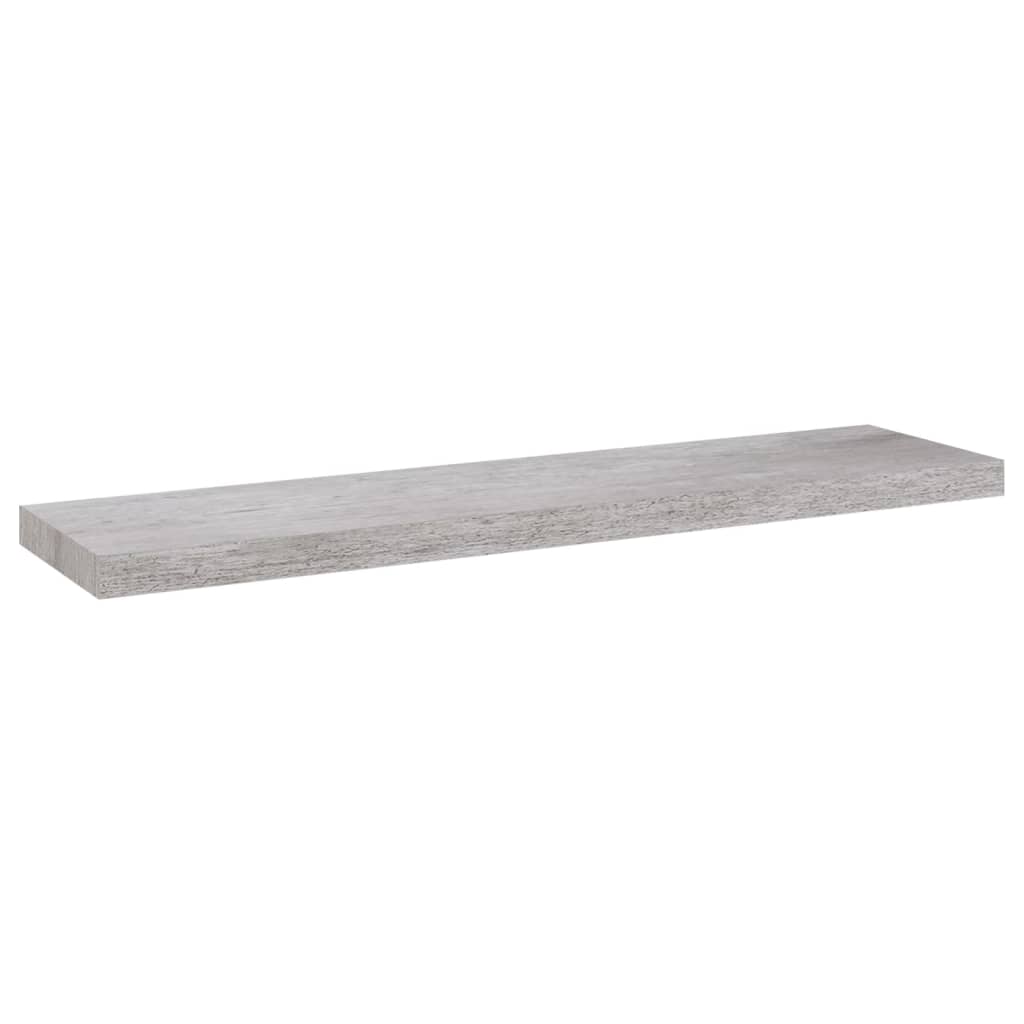 Floating Wall Shelves 2 pcs Concrete Grey 90x23.5x3.8 cm MDF