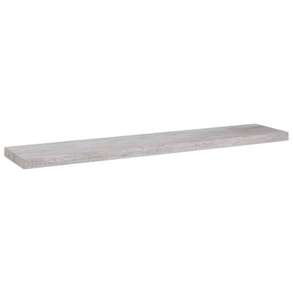 Floating Wall Shelves 2 pcs Concrete Grey 120x23.5x3.8 cm MDF