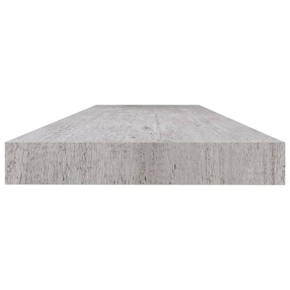 Floating Wall Shelves 2 pcs Concrete Grey 120x23.5x3.8 cm MDF