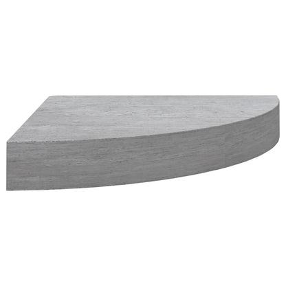 Wall Corner Shelves 4 pcs Concrete Grey 25x25x3.8 cm MDF