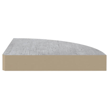 Wall Corner Shelves 4 pcs Concrete Grey 25x25x3.8 cm MDF