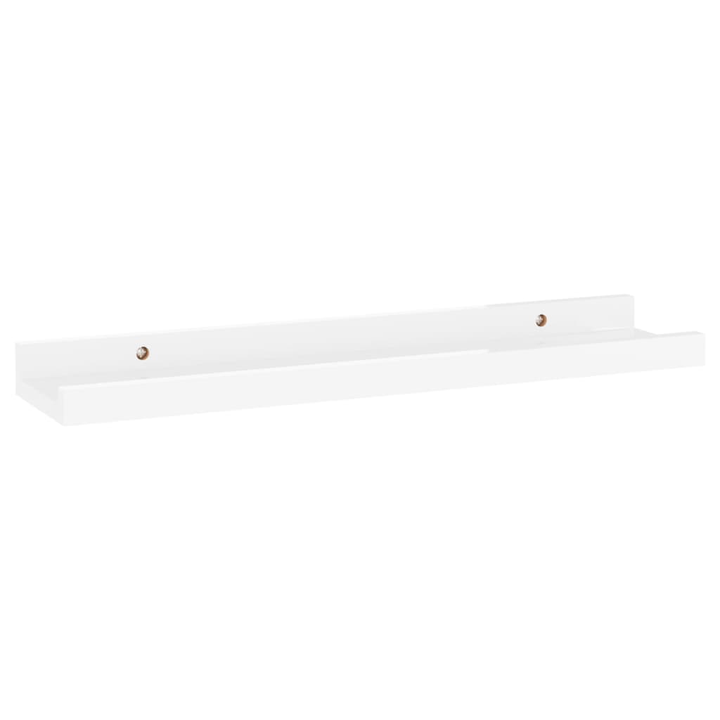 Wall Shelves 2 pcs High Gloss White 40x9x3 cm