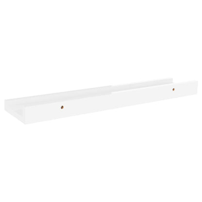 Wall Shelves 2 pcs High Gloss White 40x9x3 cm