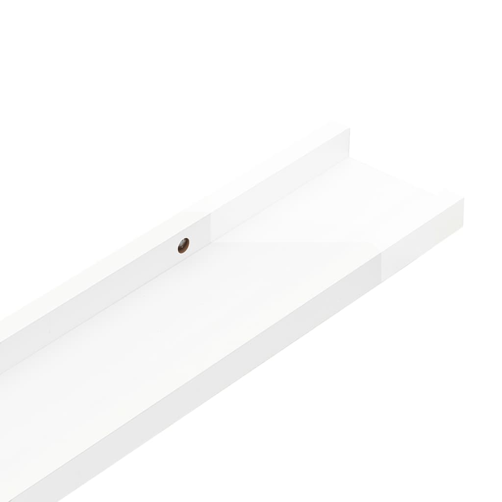 Wall Shelves 4 pcs High Gloss White 40x9x3 cm