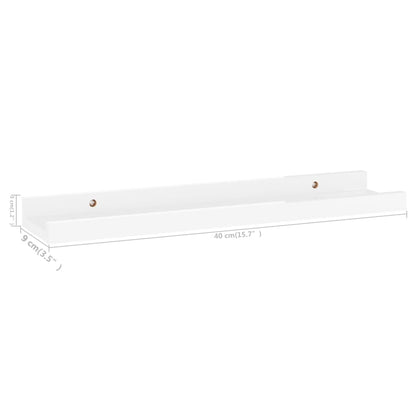 Wall Shelves 4 pcs High Gloss White 40x9x3 cm